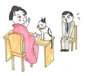 採用面接をしているイラスト
