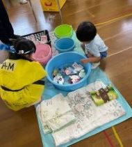 魚釣りゲームの様子