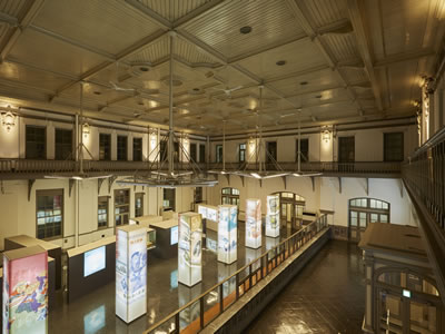 Image: interior balcony of the double-height banking floor