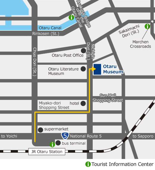 Map to getting Otaru Museum