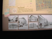 歴史展示ゾーンにある小樽の昔の銀行街の写真
